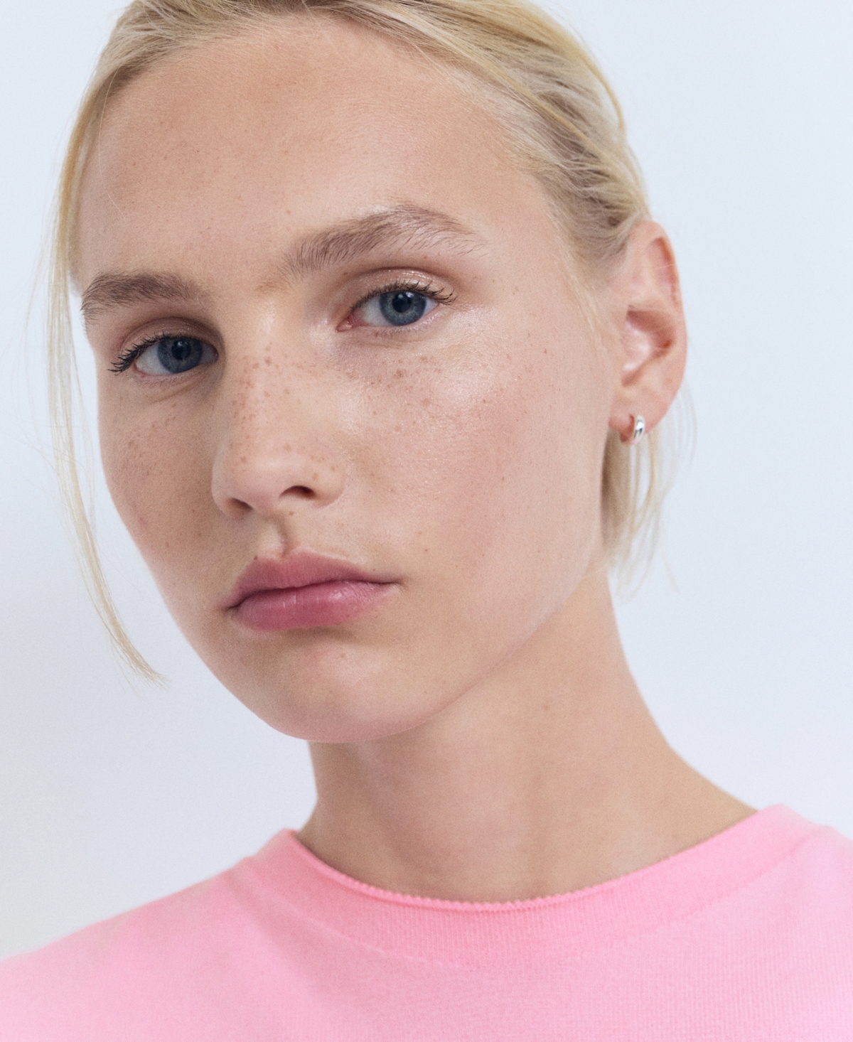 Mango Short Sleeve Sweater Pastel Pink In Pink