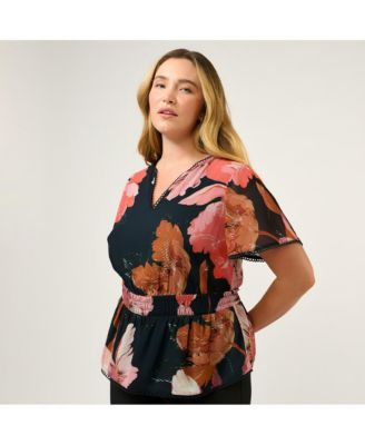 Plus Size Elena Waisted Top