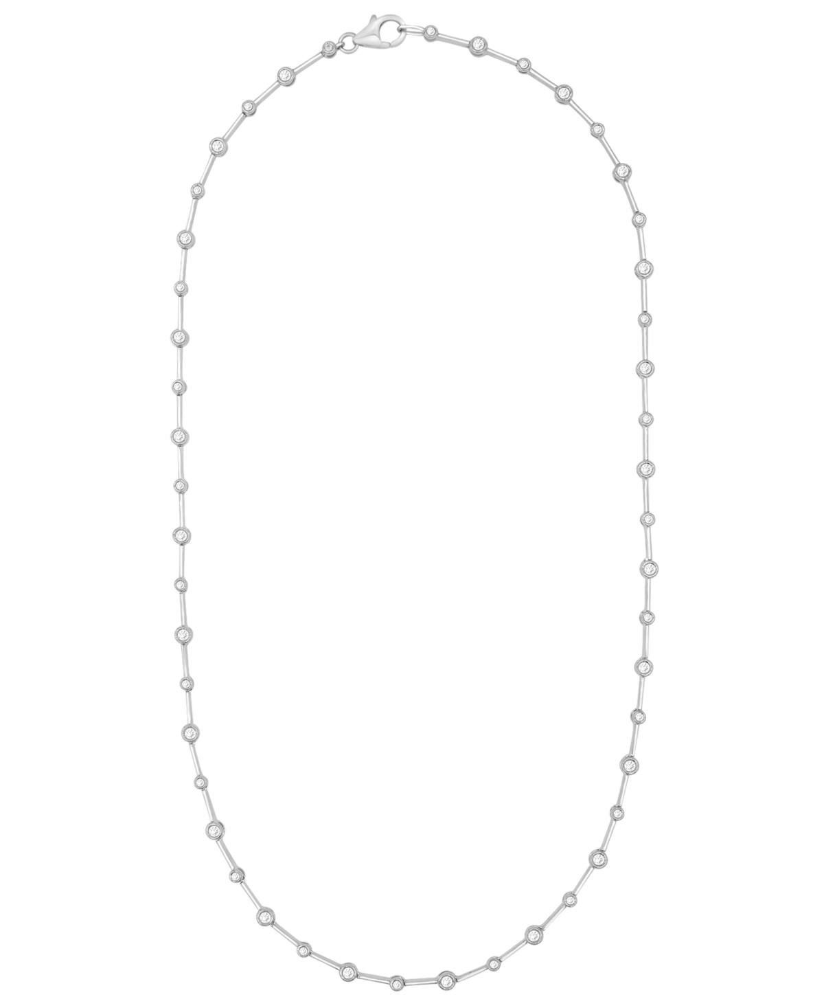Macy's Diamond Necklace (1 Ct. T.w.) In 10k White Or Yellow Gold In Metallic