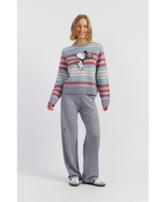 Women's Wool-Cashmere Snoopy Ski Rollneck Sweater