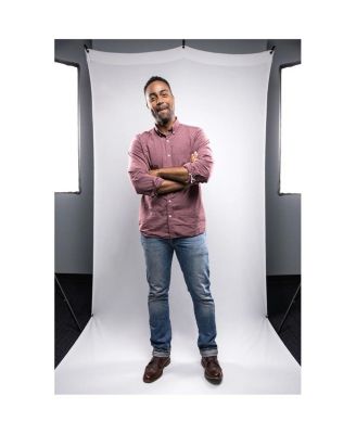 5x12' X-Drop Wrinkle-Resistant Backdrop Kit, Includes 5x7' Stand and Carry Case, High-Key White Sweep