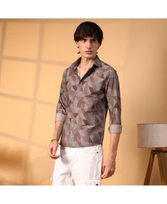 Men's Geometric Seersucker Shirt