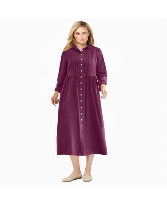 Women's Within Button Front Corduroy Dress