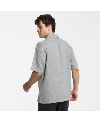 Men's Moon Grey Waffle-Knit Oversized Shirt