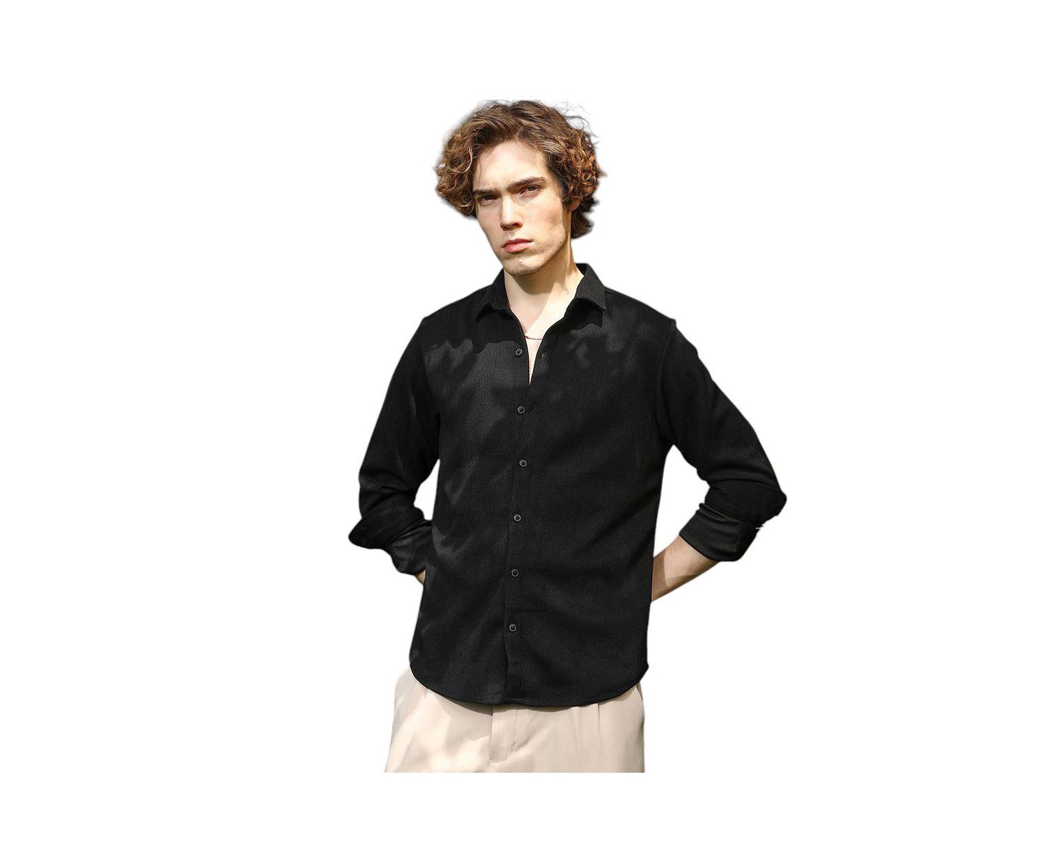 Men's Solid Knit Shirt