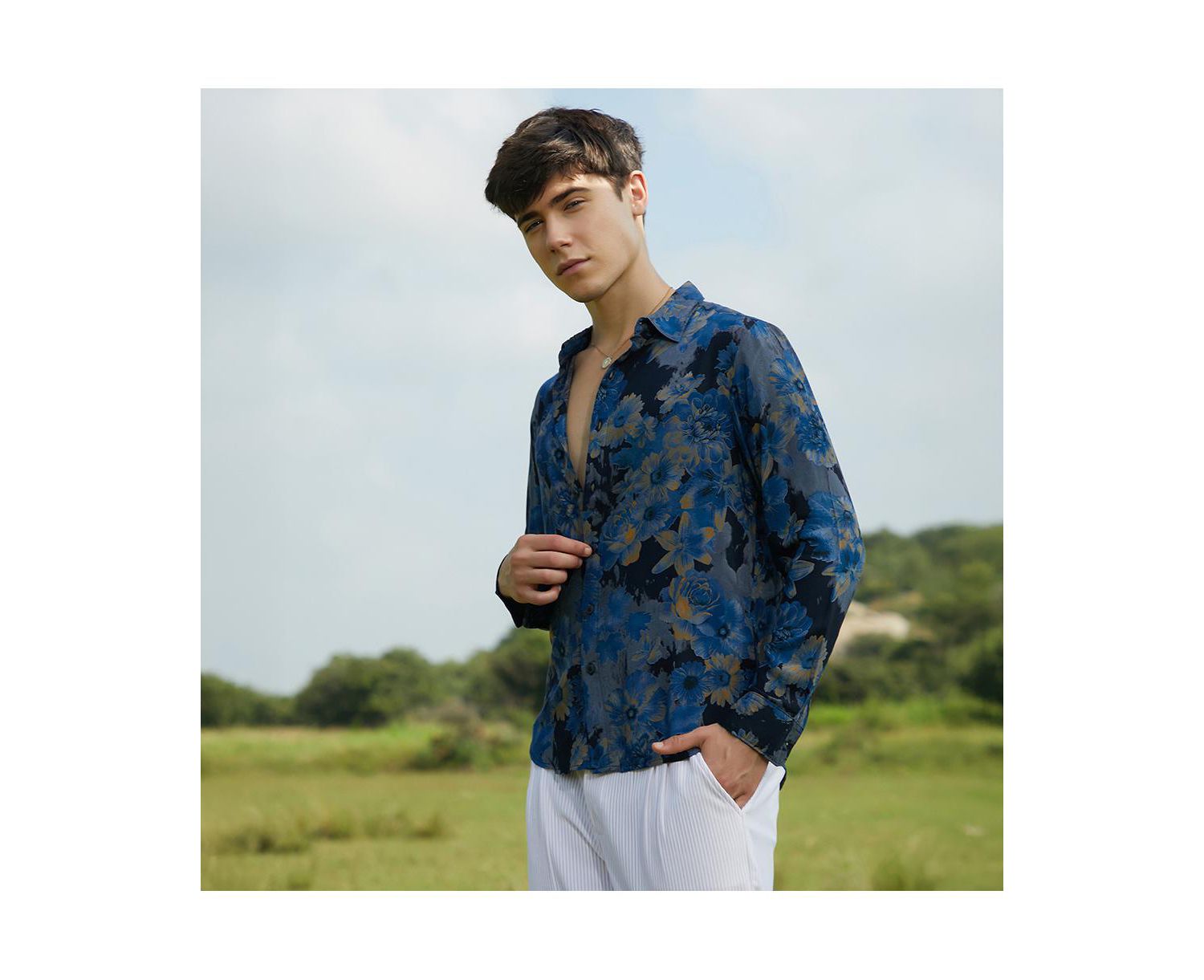Men's Bi-Hue Daisy Shirt