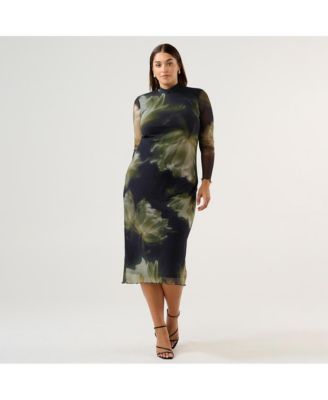Plus Size Peace Lily Mesh Dress