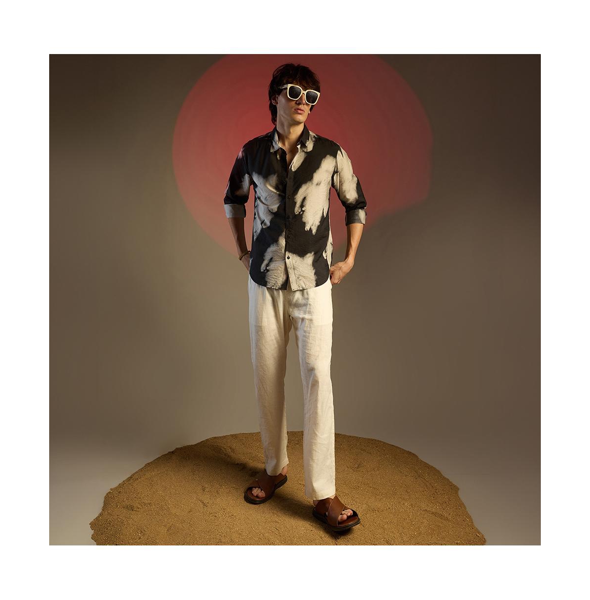 Campus Sutra Men's Contrast Dab Shirt