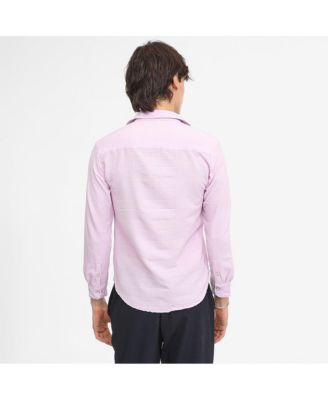 Men's Lilac Chevron-Textured Shirt