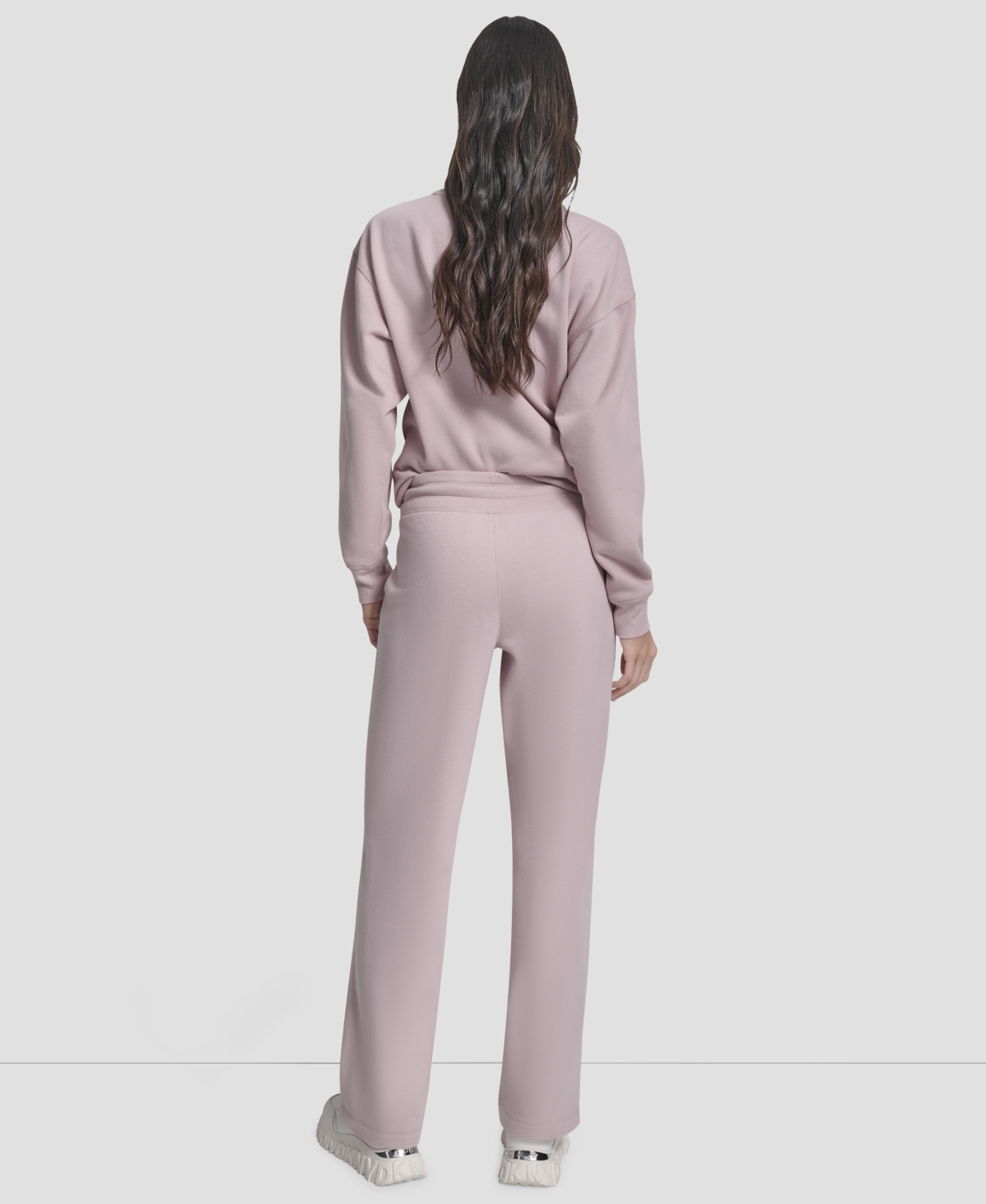 Dkny Women's Sport Stacked Transfer Logo Track Pants In Pink