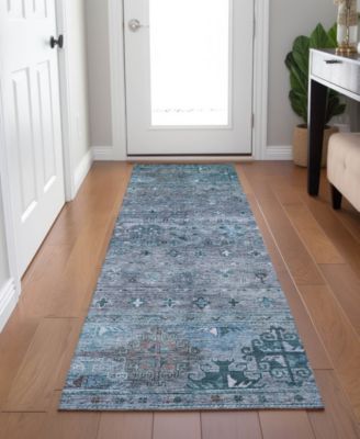 Karaj Washable KJ5 2'3"x7'6" Runner Area Rug