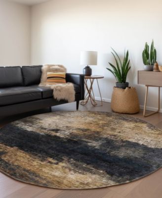 Nouveau Washable NV17 8'x8' Round Area Rug