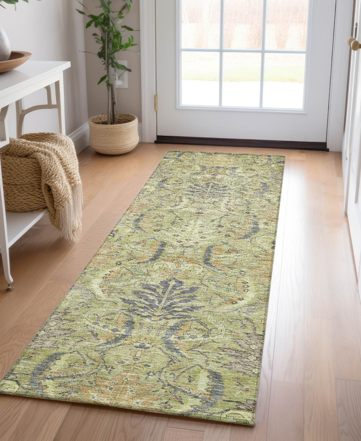 Dalyn Solace Sl7 2'3"x7'6" Runner Area Rug In Green