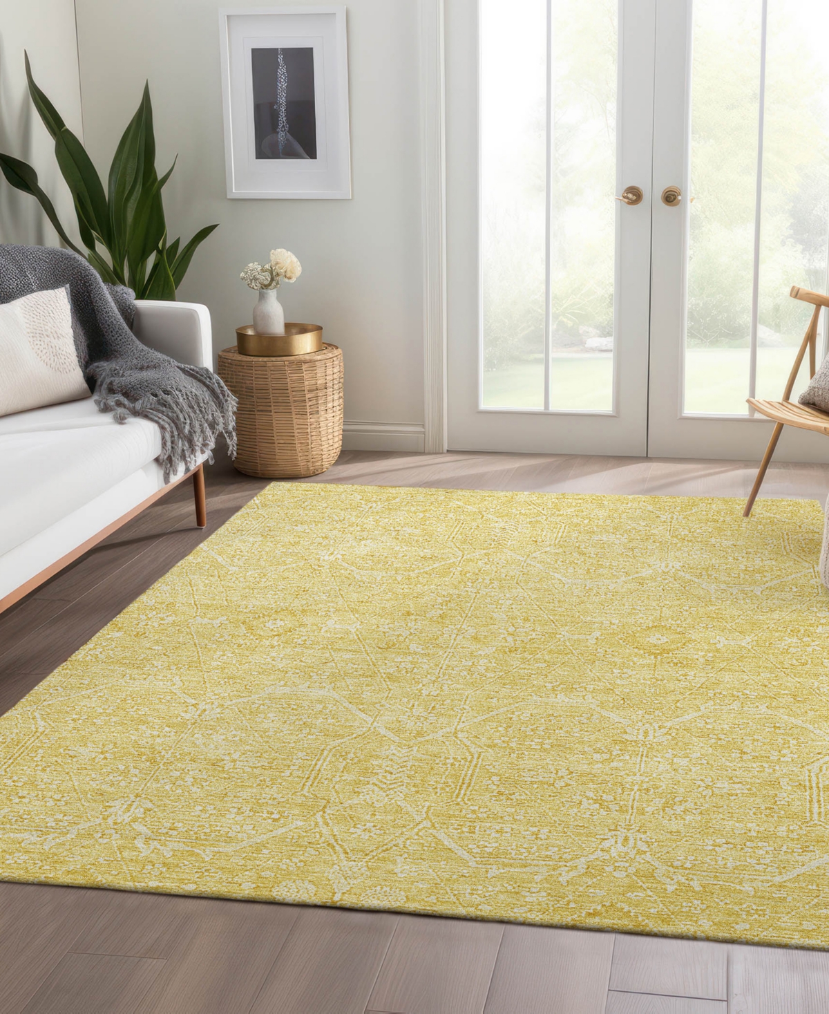 Dalyn Solace Sl12 8'x10' Area Rug In Yellow