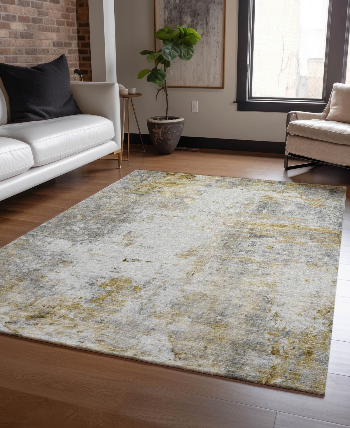Dalyn Ravenna Rn1 3'x5' Area Rug In Gray