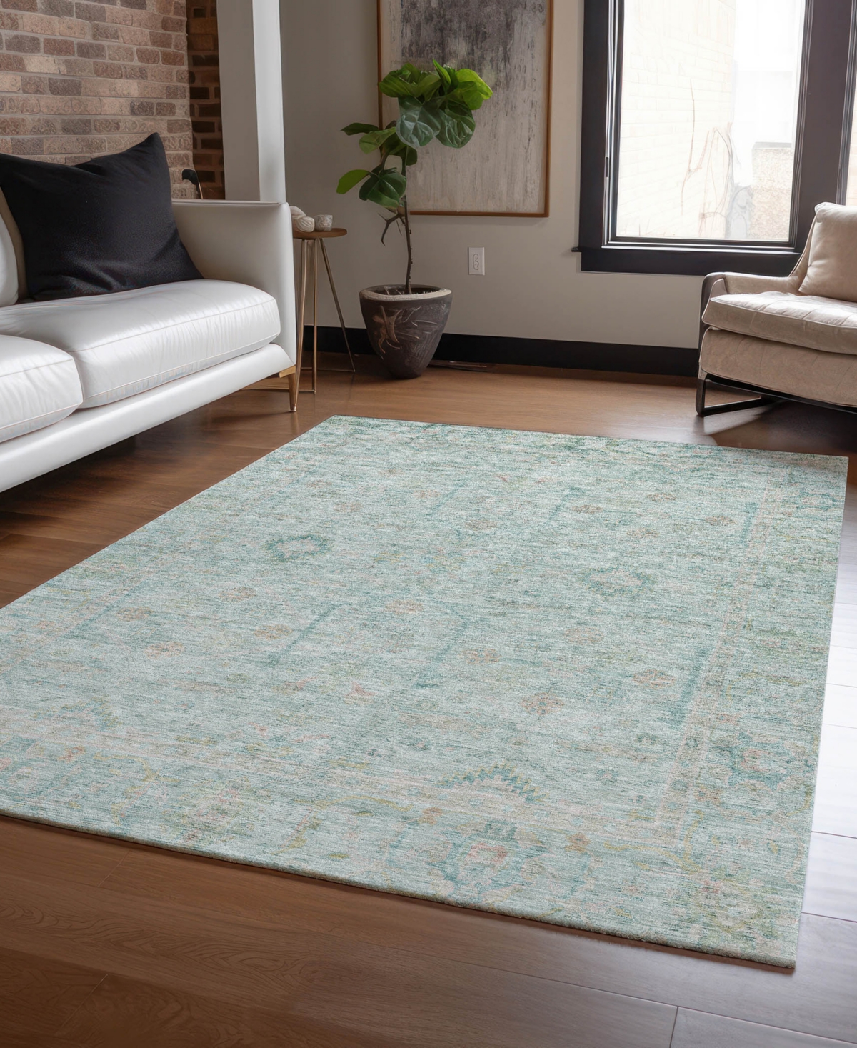 Dalyn Ravenna Rn5 3'x5' Area Rug In Green