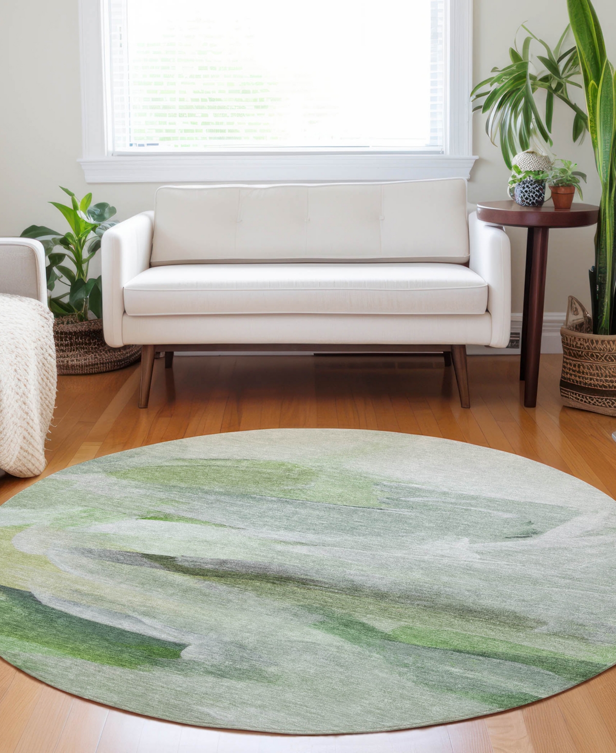 Dalyn Ravenna Rn11 8'x8' Round Area Rug In Green