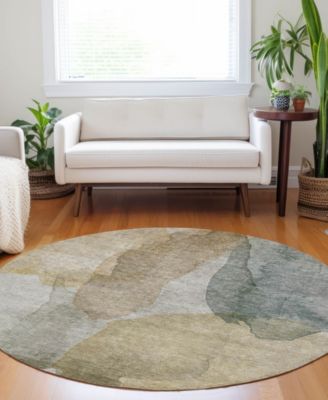 Ravenna Washable RN12 8'x8' Round Area Rug