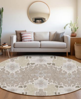 Lorenzo Washable LN5 8'x8' Round Area Rug