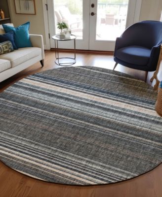 Portico Washable PO2 8'x8' Round Area Rug