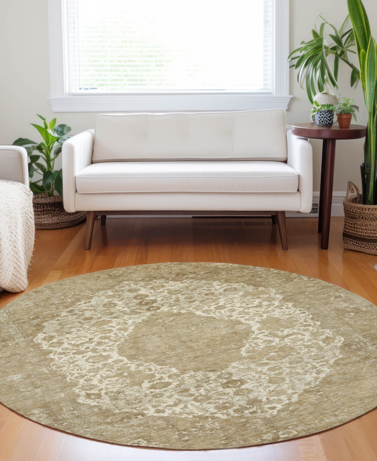 Dalyn Tabrook Tb13 8'x8' Round Area Rug In Neutral