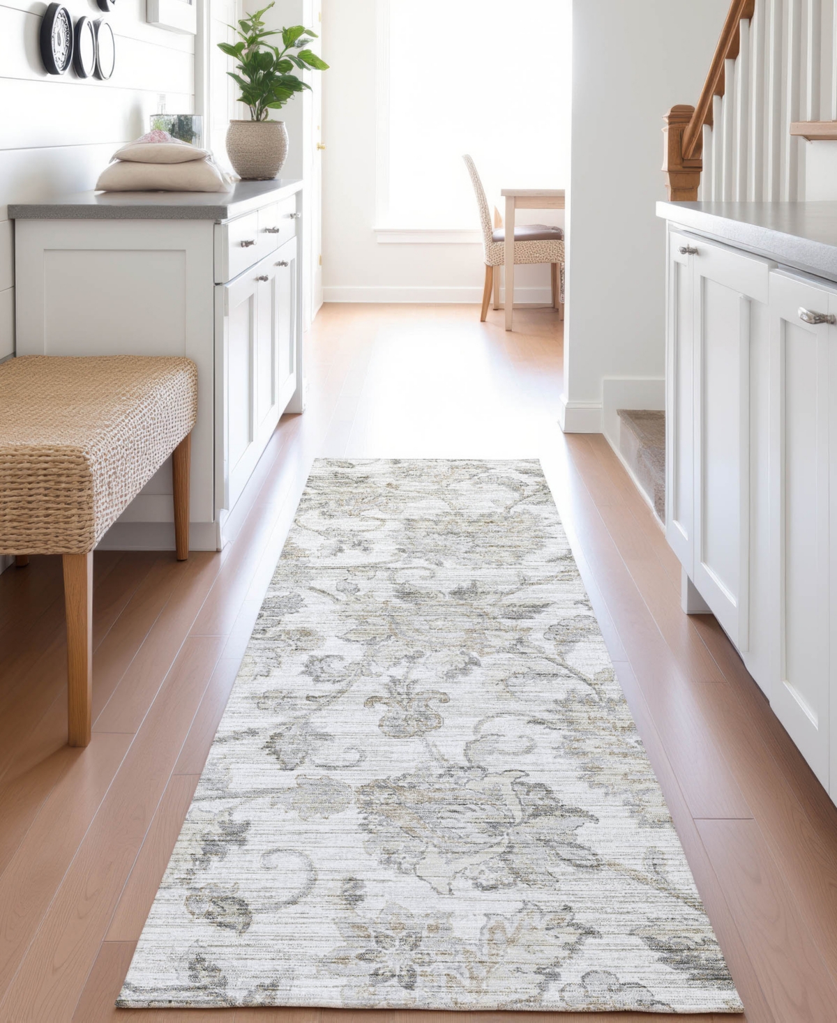 Dalyn Silk Road Sr2 2'3"x7'6" Runner Area Rug In Gray