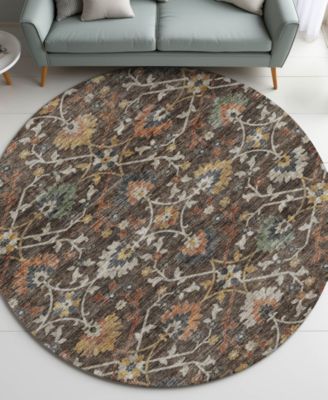 Silk Road Washable SR4 8'x8' Round Area Rug