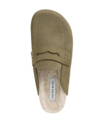 Sheep Lined Penny Loafer Clog