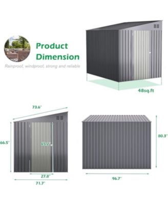 6'x8' Lean to Shed Outdoor Storage Shed