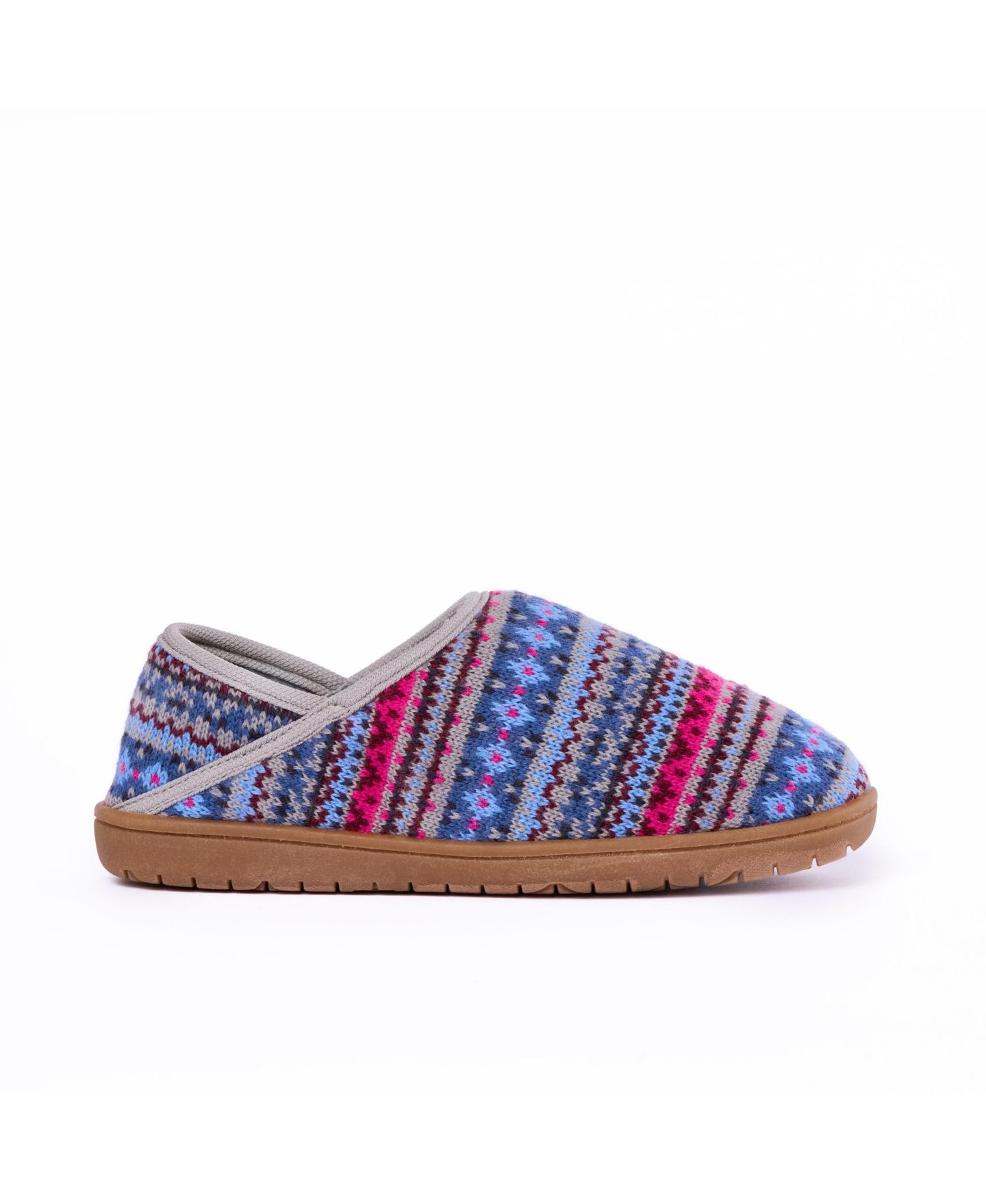 Женские тапочки Minnetonka Packaway Fabric Slipper Collabsible Heel, цвет: Синий разноцветный — фото 4