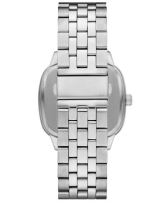 Men's Quartz Three-Hand Silver Alloy Watch Set, 41mm