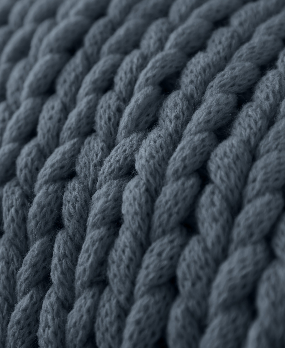 Ienjoy Home Eucalyptus Oversized Chunky Hand-knit Throw, 59" X 47" In Gray