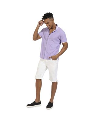 Men's Lavender Honeycomb Knit Shirt