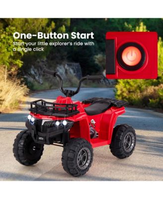 Kids Ride On Electric ATV 6V 4-Wheeler Quad Car with One-Button Start Tread Tires