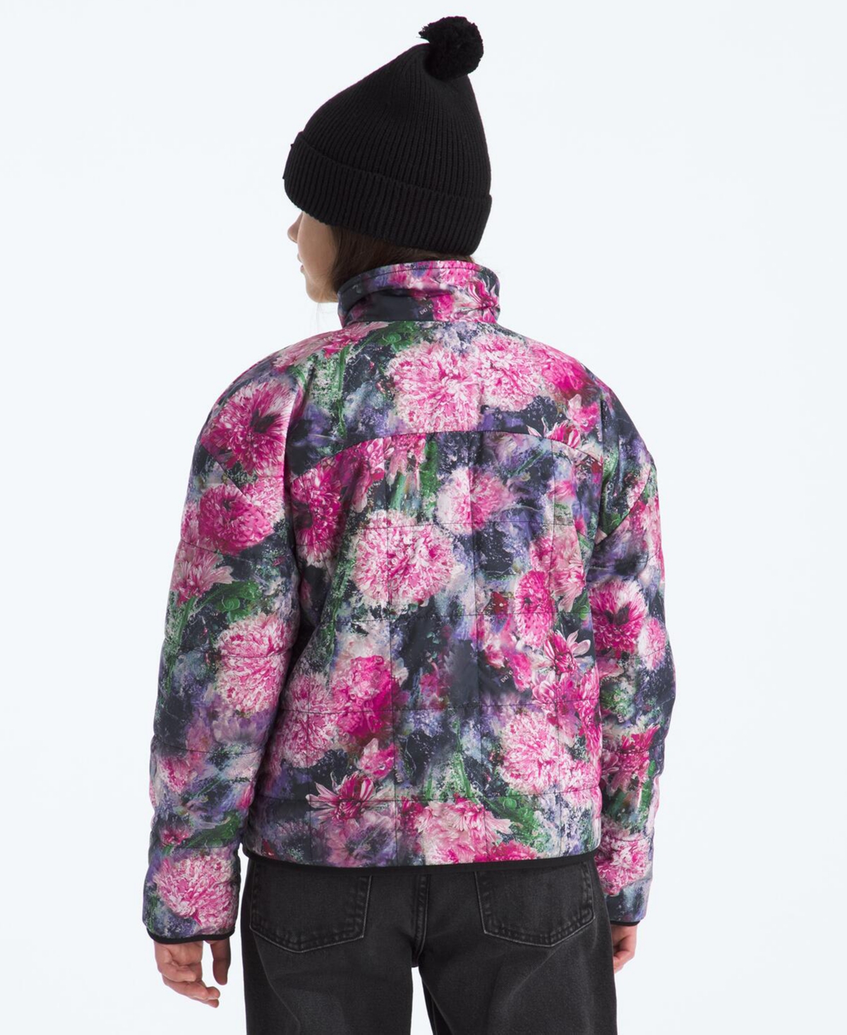 The North Face Girls 6-16 Printed Reversible Shasta Short Parka Jacket In Multi