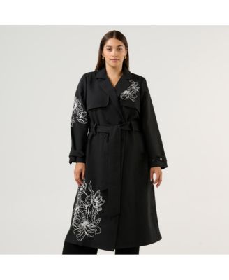 Women's Monet Embroidered Trench