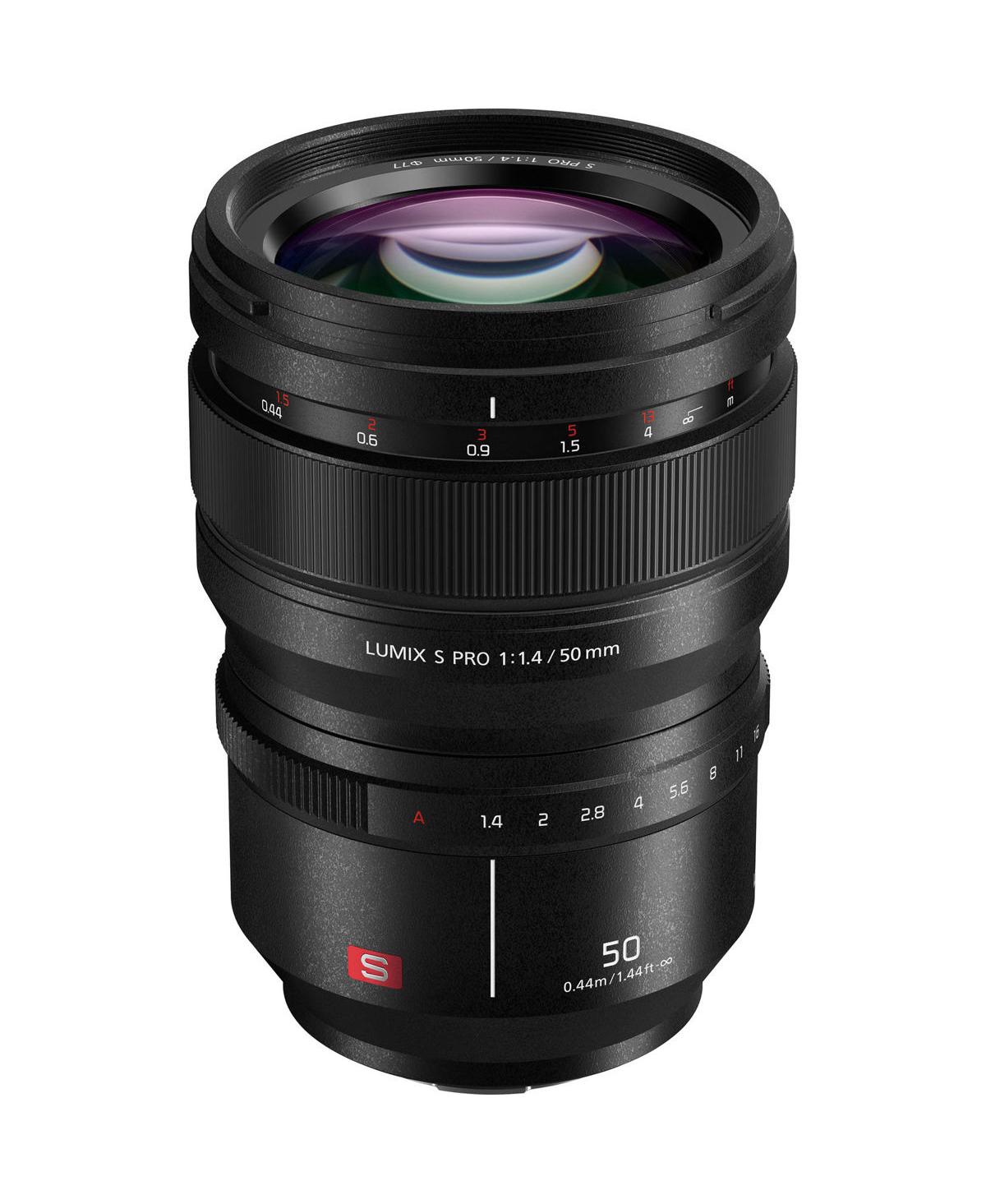 Panasonic Lumix S Pro 50mm f/1.4 Lens for L Mount, Bundle with 77mm Filter Kit, Flex Lens Shade, Lens Cleaner, Lens Wrap, Cap Tether, Cleaning Kit,