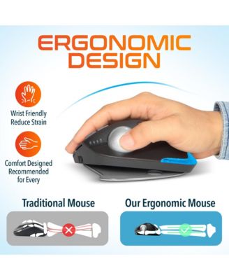 T100 Ergonomic Tilt Wireless Trackball Computer Mouse