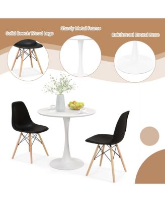 5 PCS Dining Set Modern Round Dining Table 4 Chairs for Small Space Kitchen