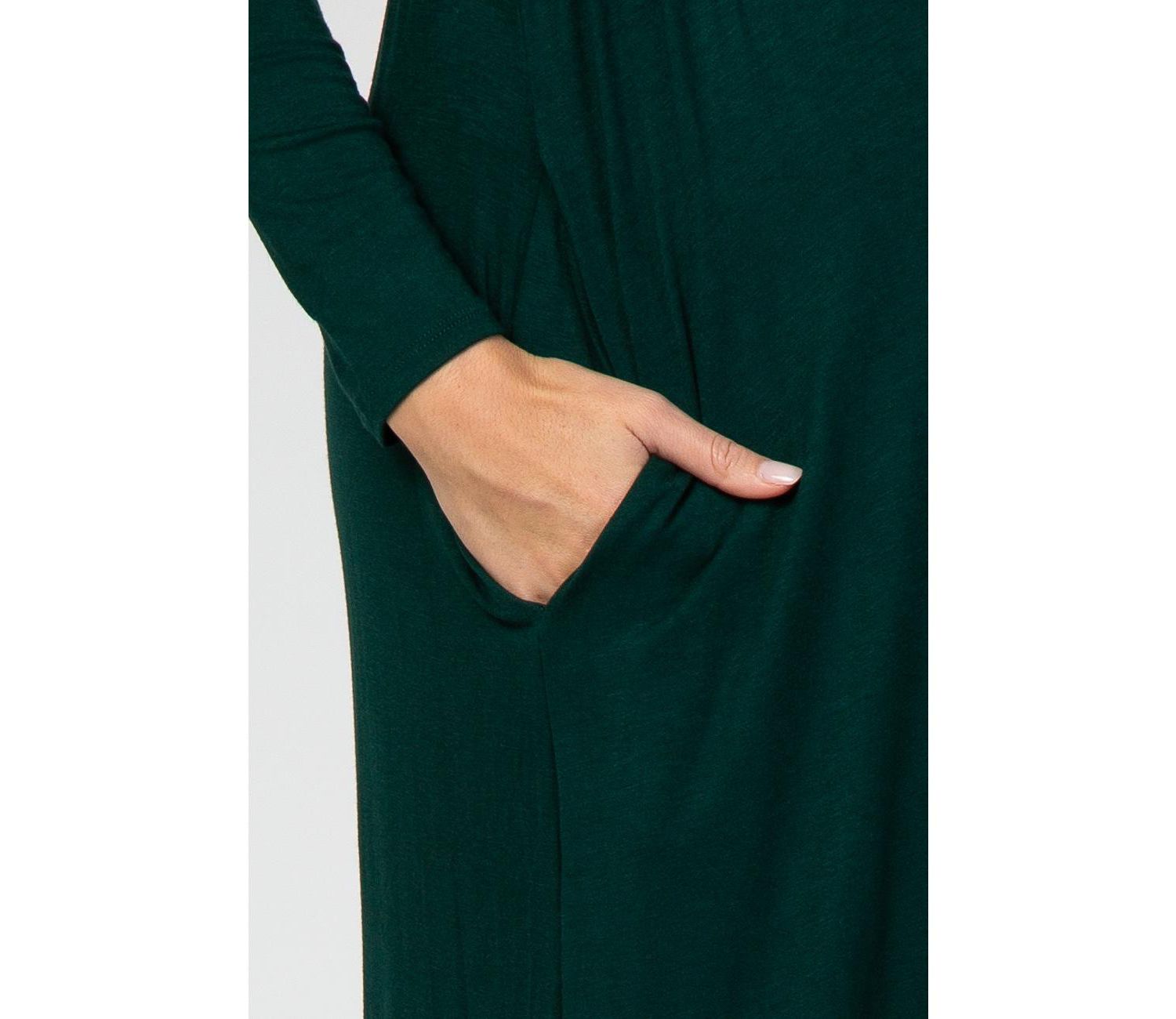 Women's Green Long Sleeve Nursing Maxi Dress
