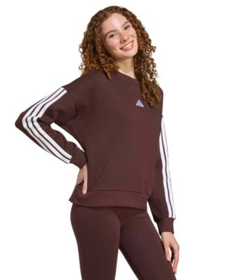 Women's Essentials 3-Stripes Fleece Crew Neck Sweatshirt