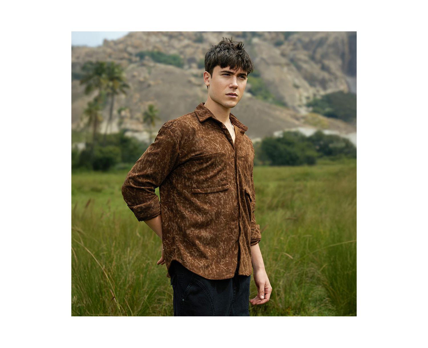 Men's Faded Corduroy Oversized Shirt