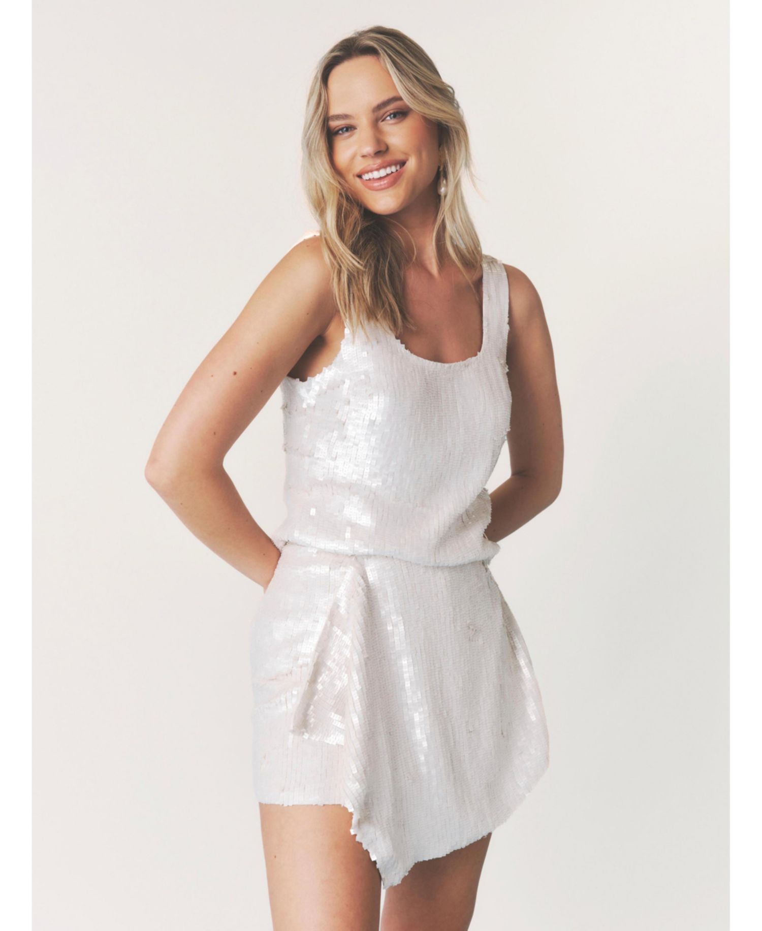 Women's Alice Embellished Sequin Scoop Neck Top