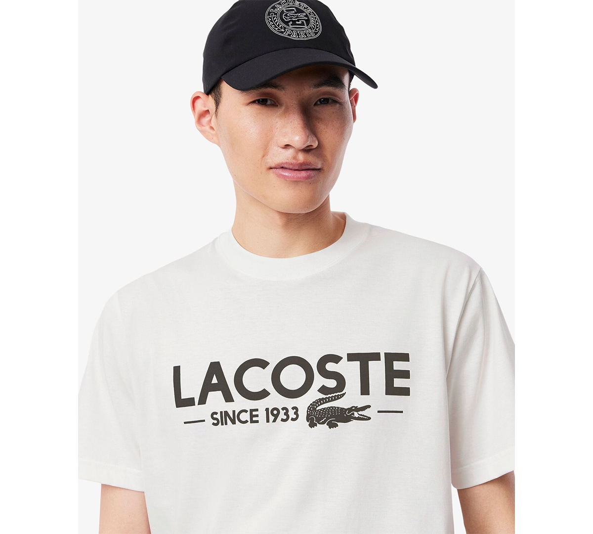 Lacoste Men's Classic-fit Logo Graphic T-shirt In White