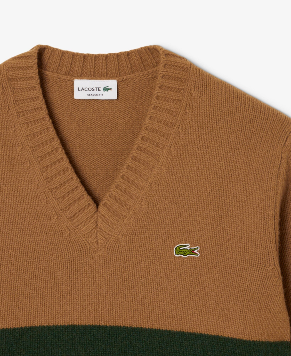 Lacoste Men's Striped V-Neck Sweater