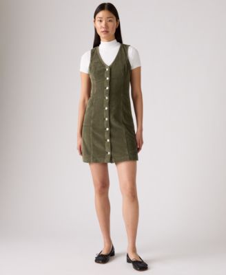 Women's Vianna Denim Button-Front Vest Dress