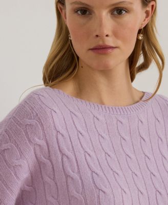 Women's Wool-Cashmere Cable-Knit Sweater