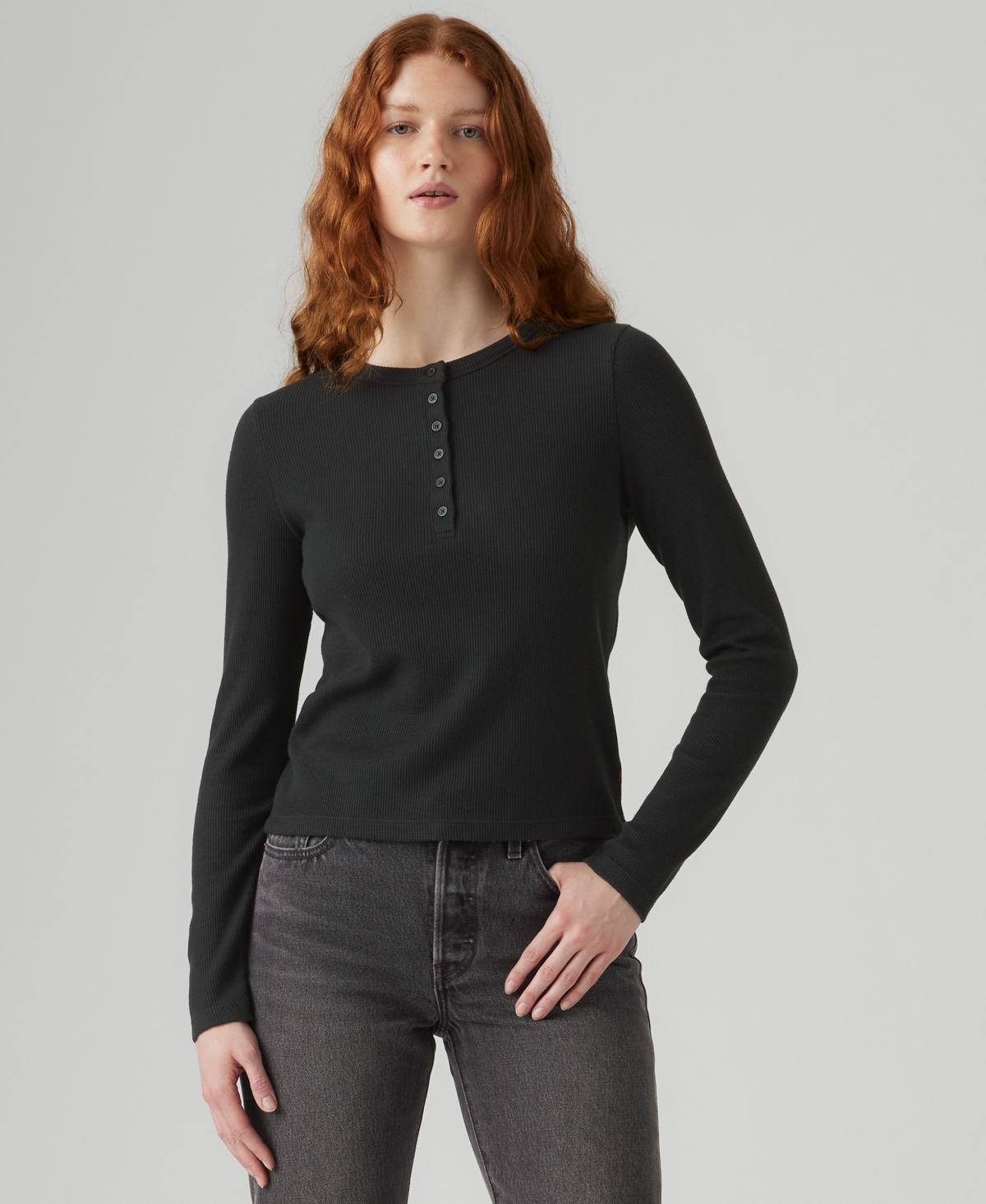 Levi's Women's Dana Henley Long Sleeve Top