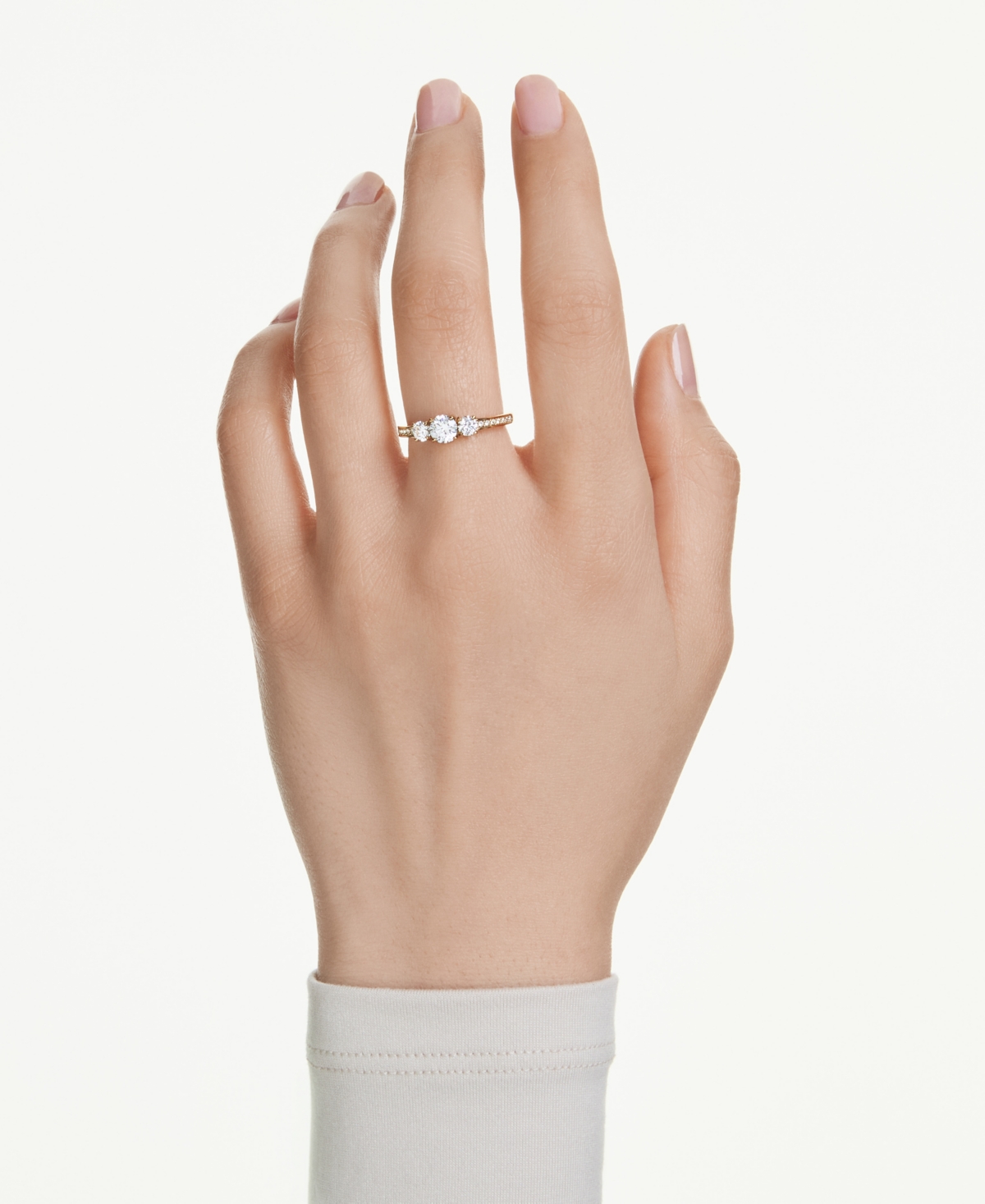 Swarovski Stilla Attract Gold-tone Plated Ring In Gold