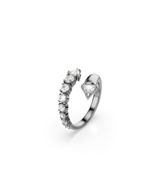 Sublima White Ruthenium Plated Open Ring
